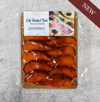 Oak Smoked Pastrami Spiced Trout 125g